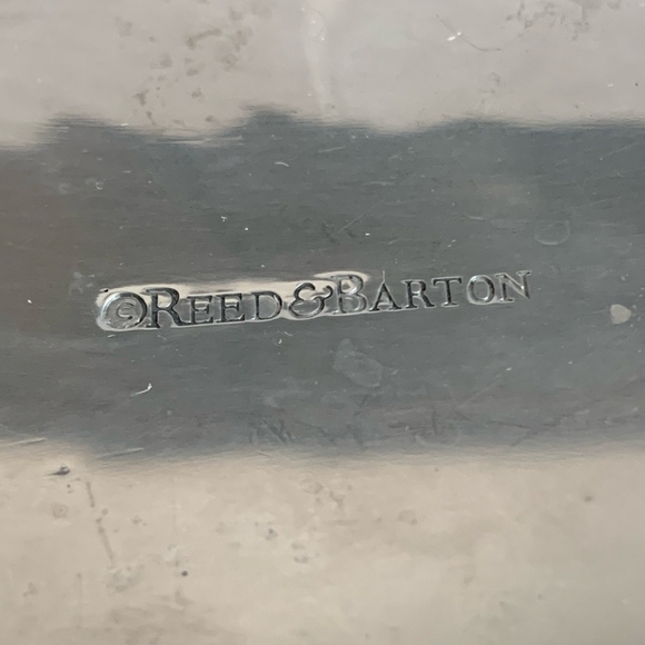 Vintage Reed & Barton Elm Leaf Platter Silver Leaf-Shaped Serving Tray Serveware - Picture 5 of 5